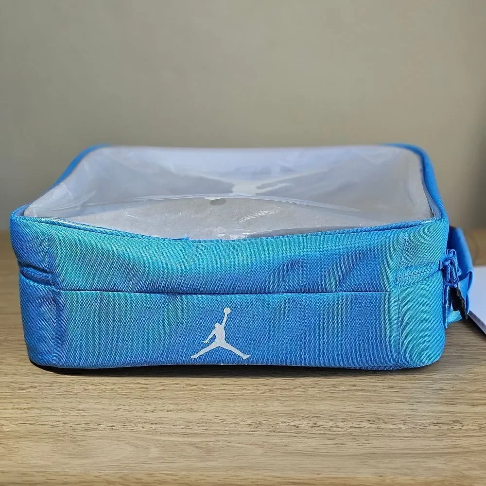 Air Jordan UNC Shoe Bag Soft Box Translucent Blue Jumpman Logo Zippers Brand New